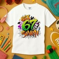 Haunted By 67 Halloween Meme Graffiti 6-7 Kids T-Shirt thumb 3
