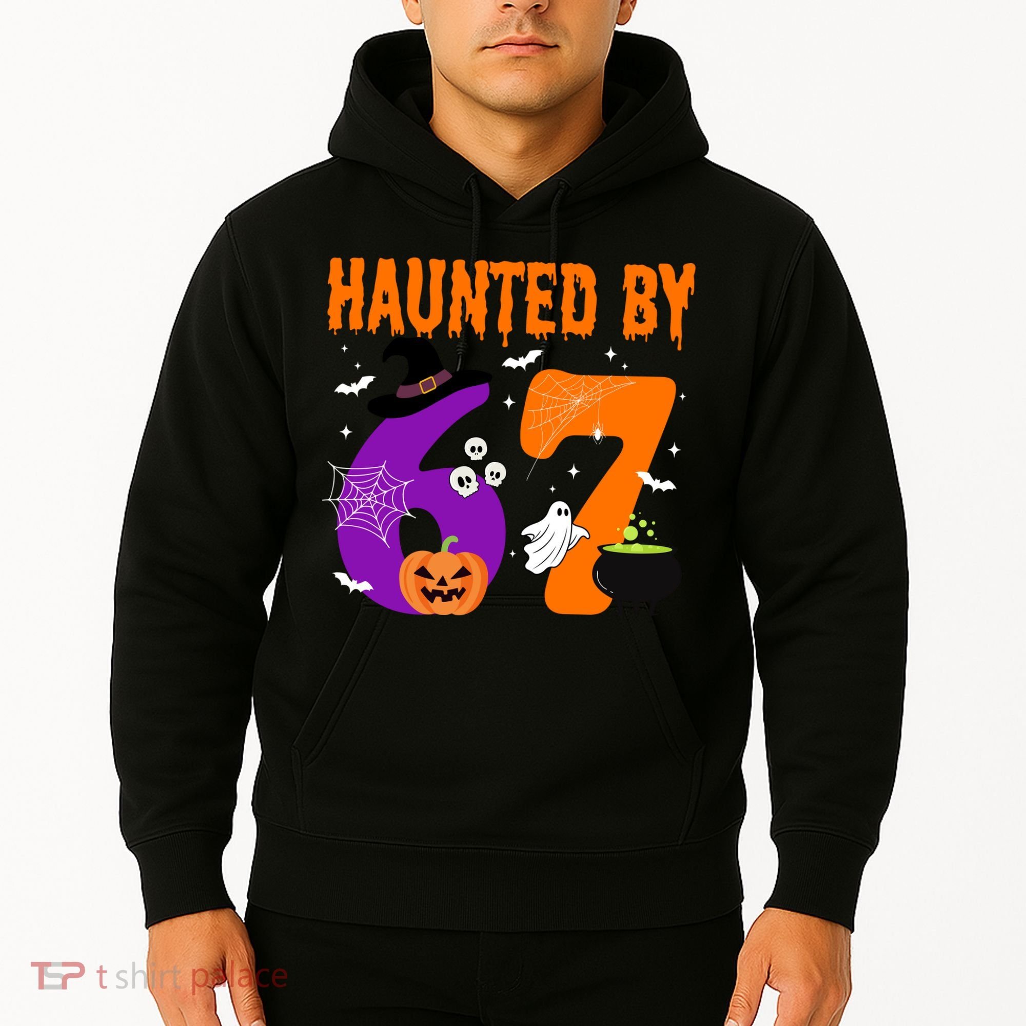 Haunted By 67 Six Seven Halloween 6-7 Hoodie
