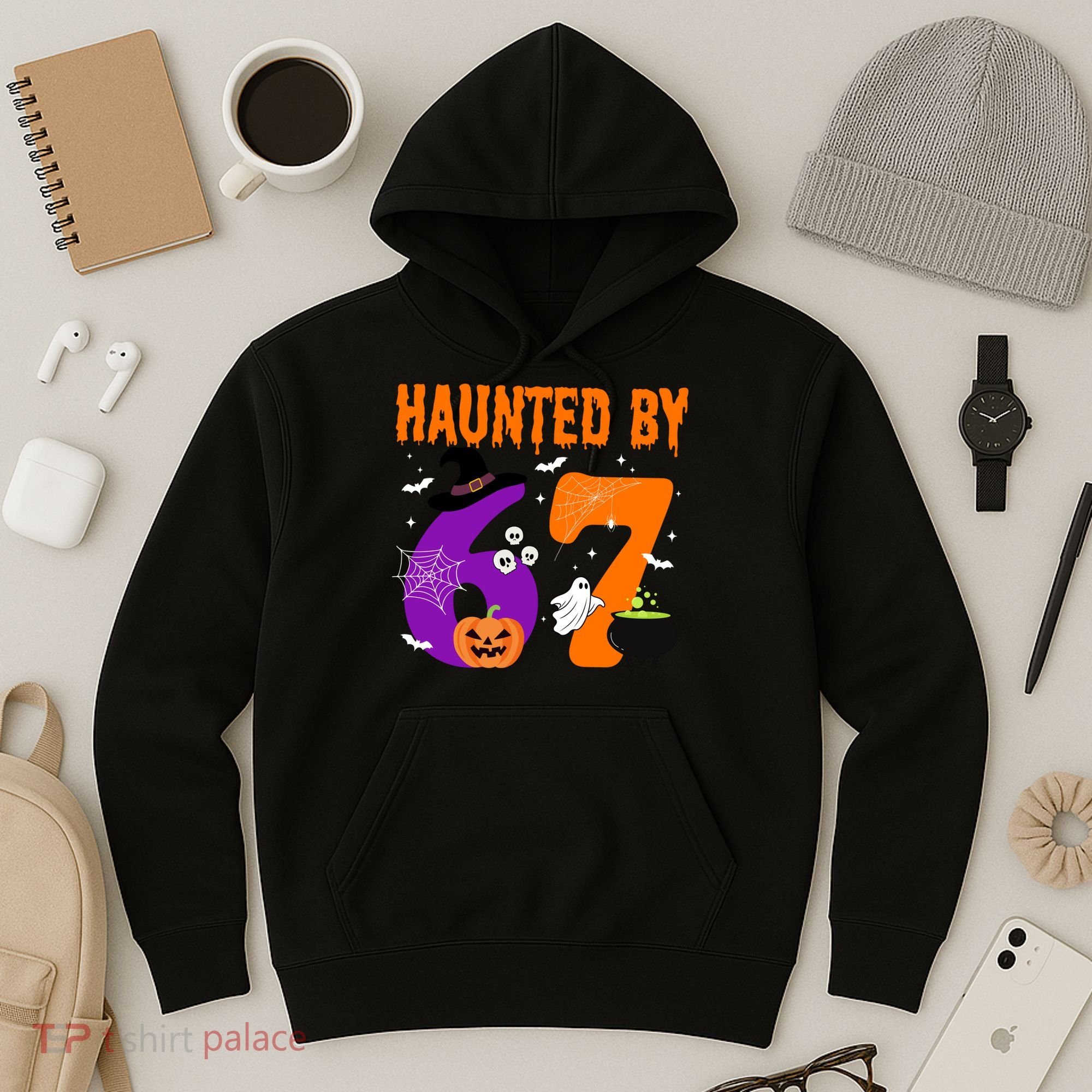 Haunted By 67 Six Seven Halloween 6-7 Hoodie