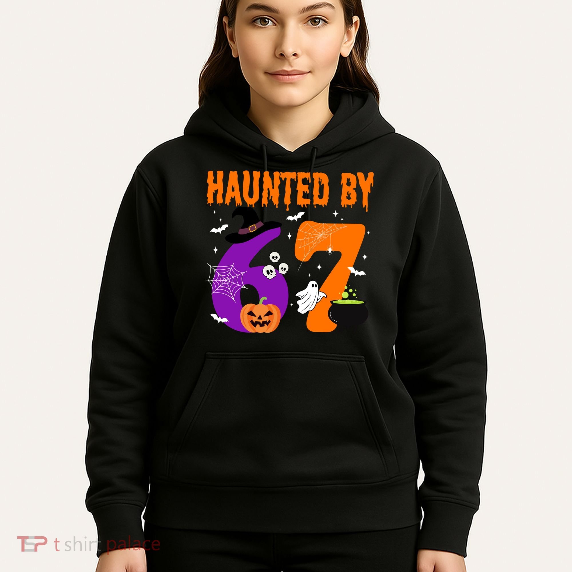 Haunted By 67 Six Seven Halloween 6-7 Hoodie