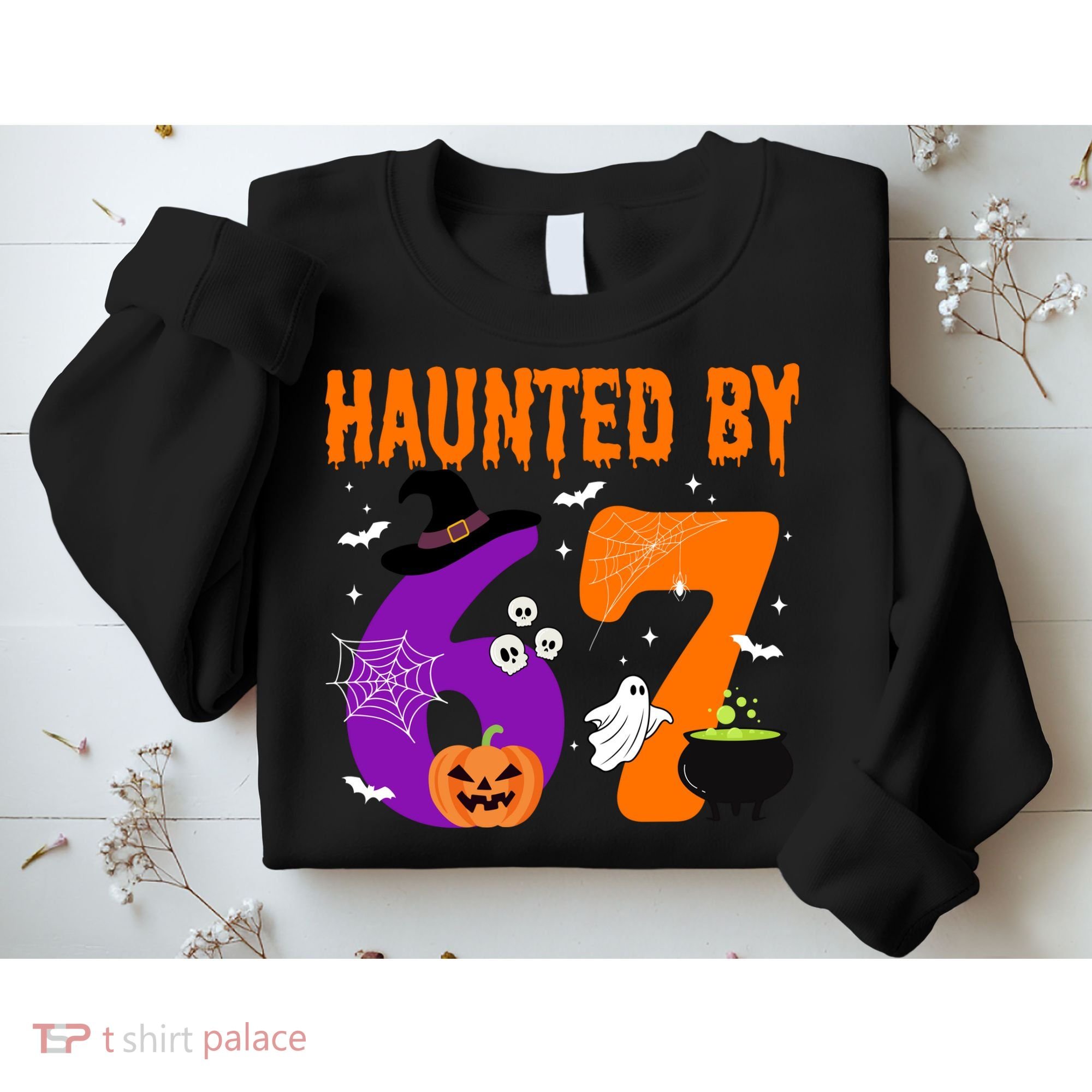 Haunted By 67 Six Seven Halloween 6-7 Sweatshirt