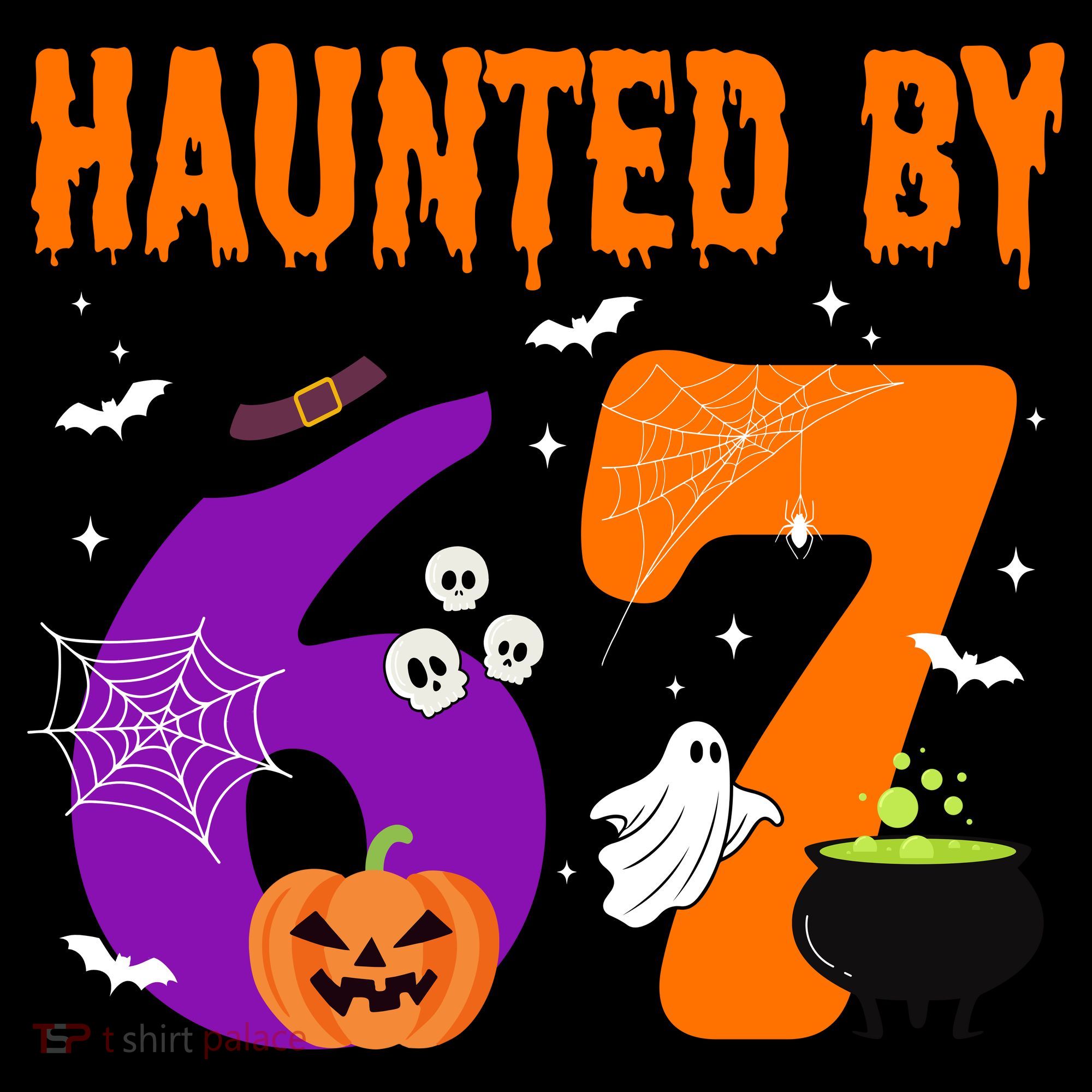 Haunted By 67 Six Seven Halloween 6-7 Sweatshirt