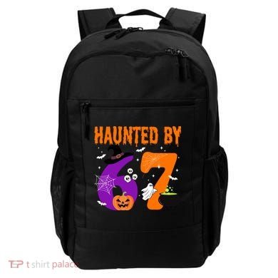 Haunted By 67 Six Seven Halloween 6-7 Backpack