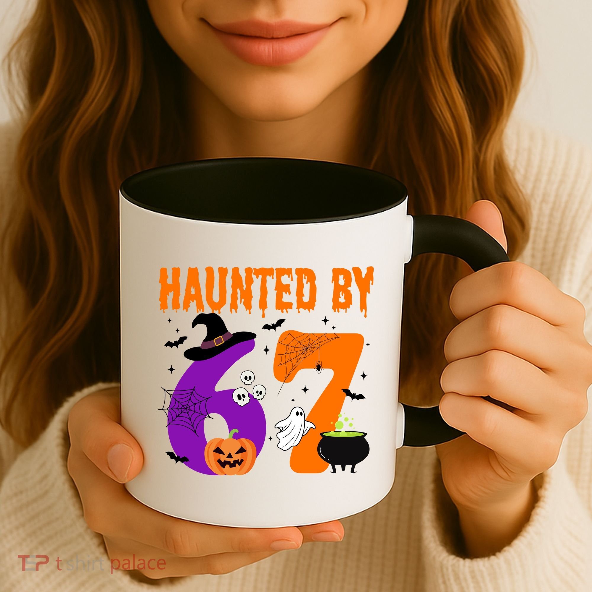 Haunted By 67 Six Seven Halloween 6-7 Coffee Mug