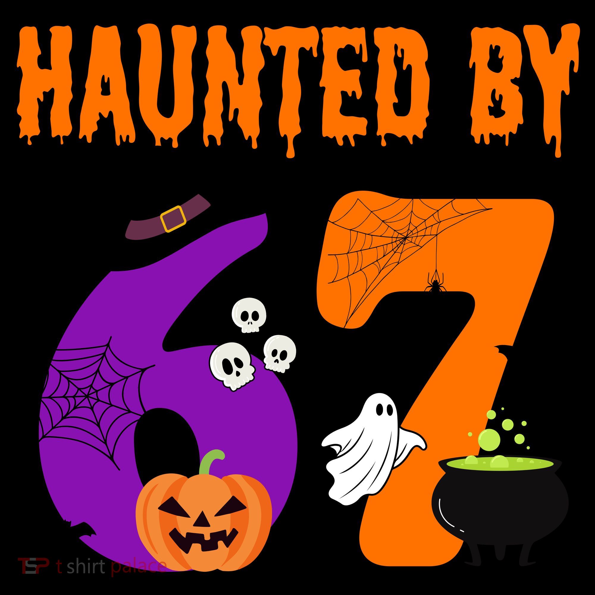 Haunted By 67 Six Seven Halloween 6-7 Coffee Mug