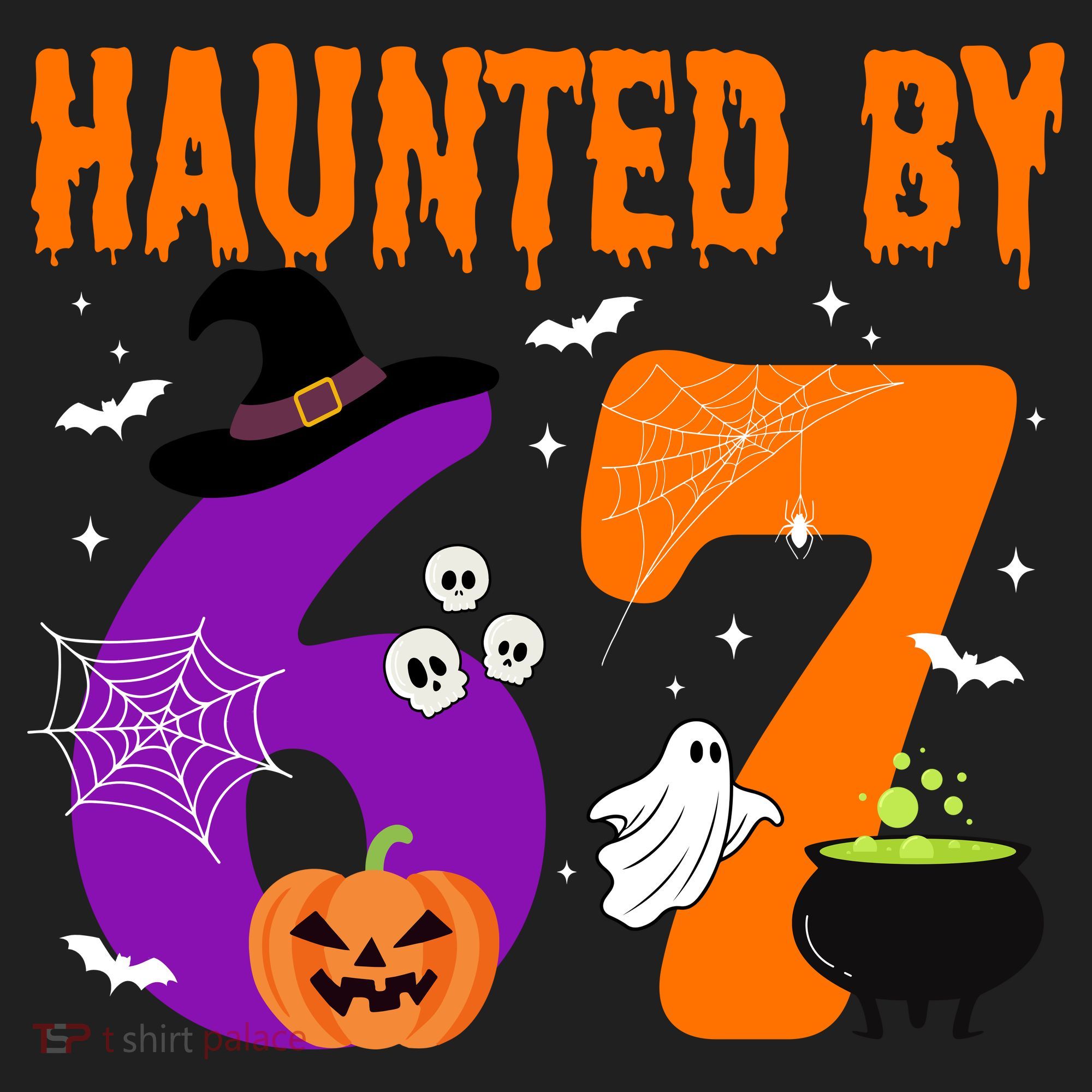 Haunted By 67 Six Seven Halloween 6-7 Beanie