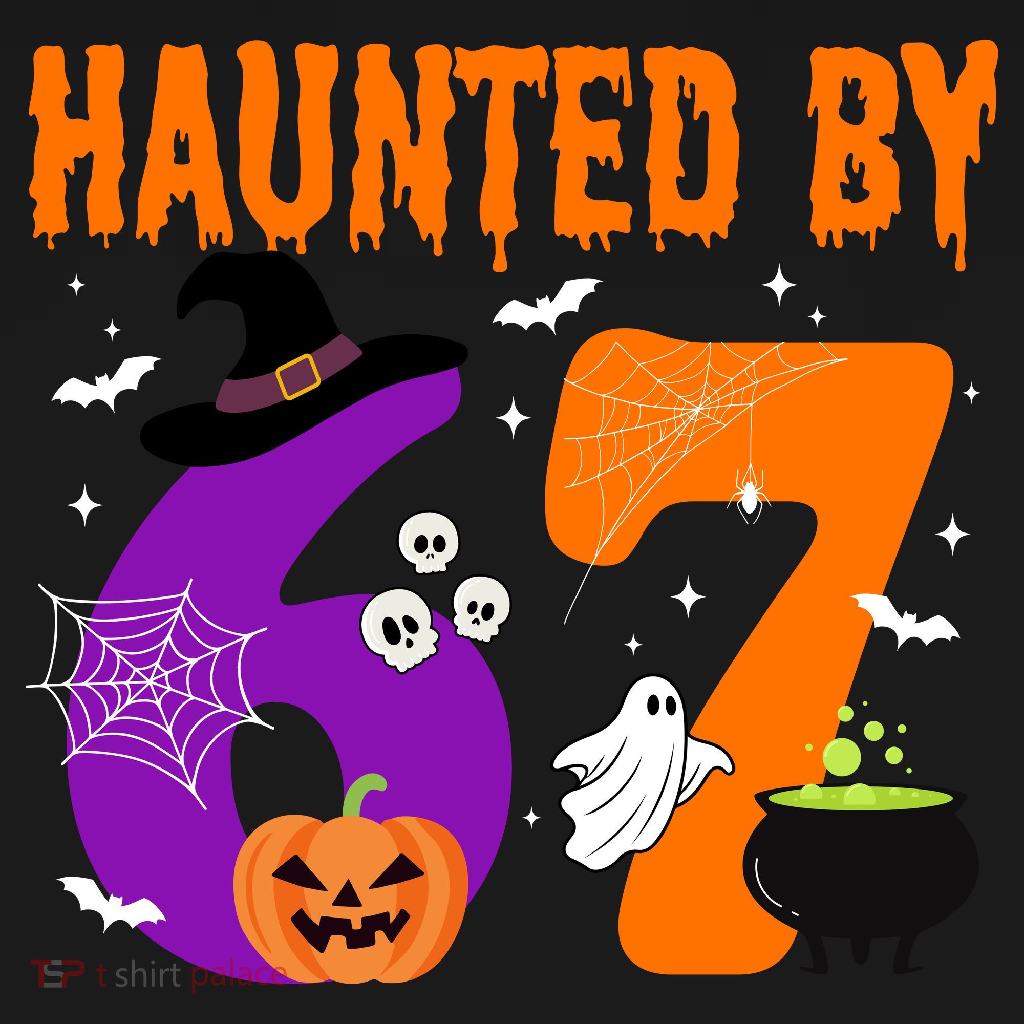 Haunted By 67 Six Seven Halloween 6-7 Polo