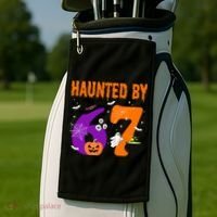 Haunted By 67 Six Seven Halloween 6-7 Golf Towel thumb 2