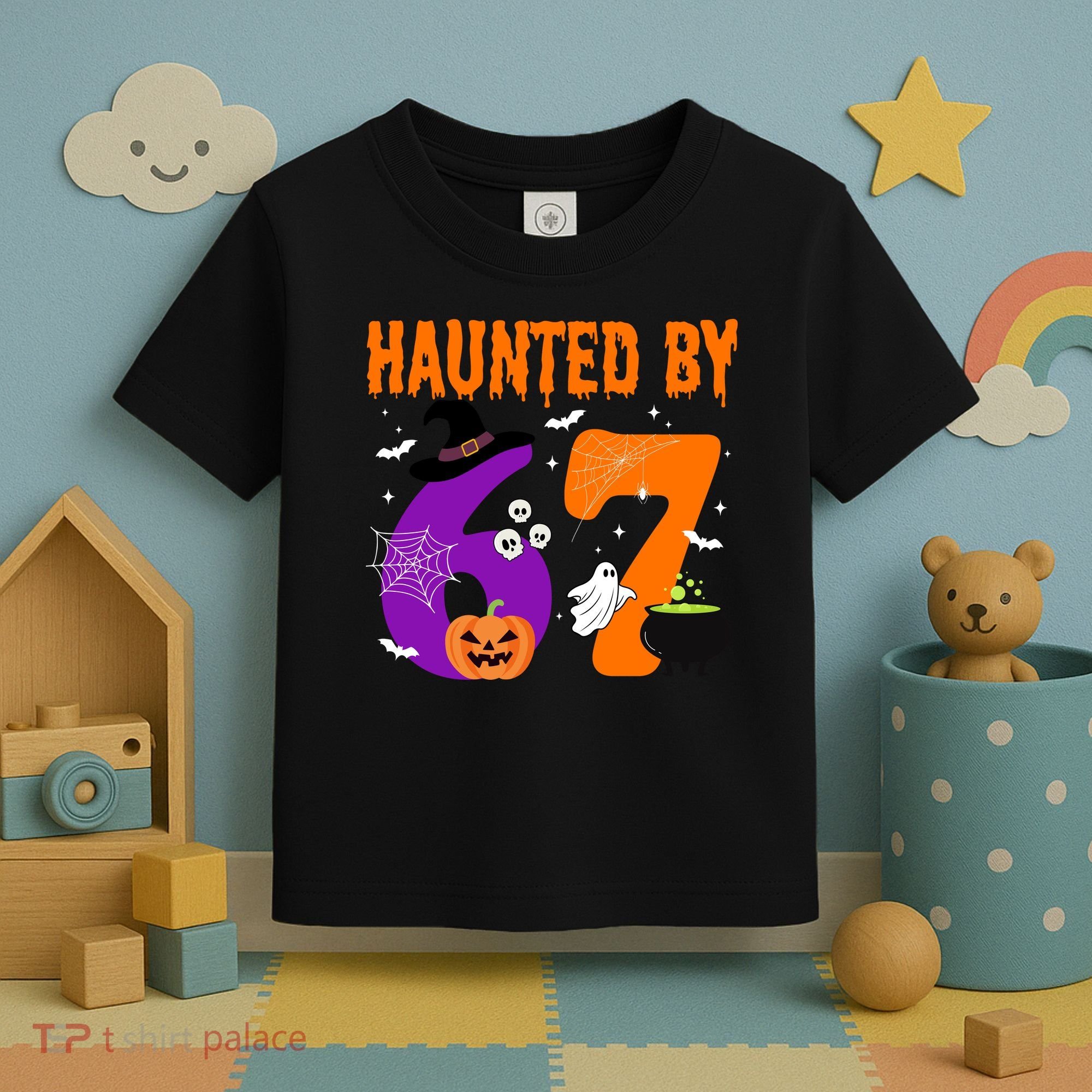 Haunted By 67 Six Seven Halloween 6-7 Toddler T-Shirt