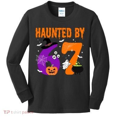 Haunted By 67 Six Seven Halloween 6-7 Kids Long Sleeve Shirt