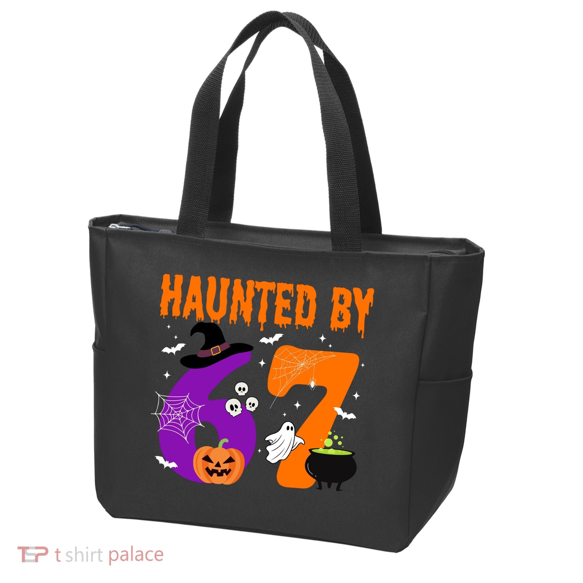 Haunted By 67 Six Seven Halloween 6-7 Tote Bag