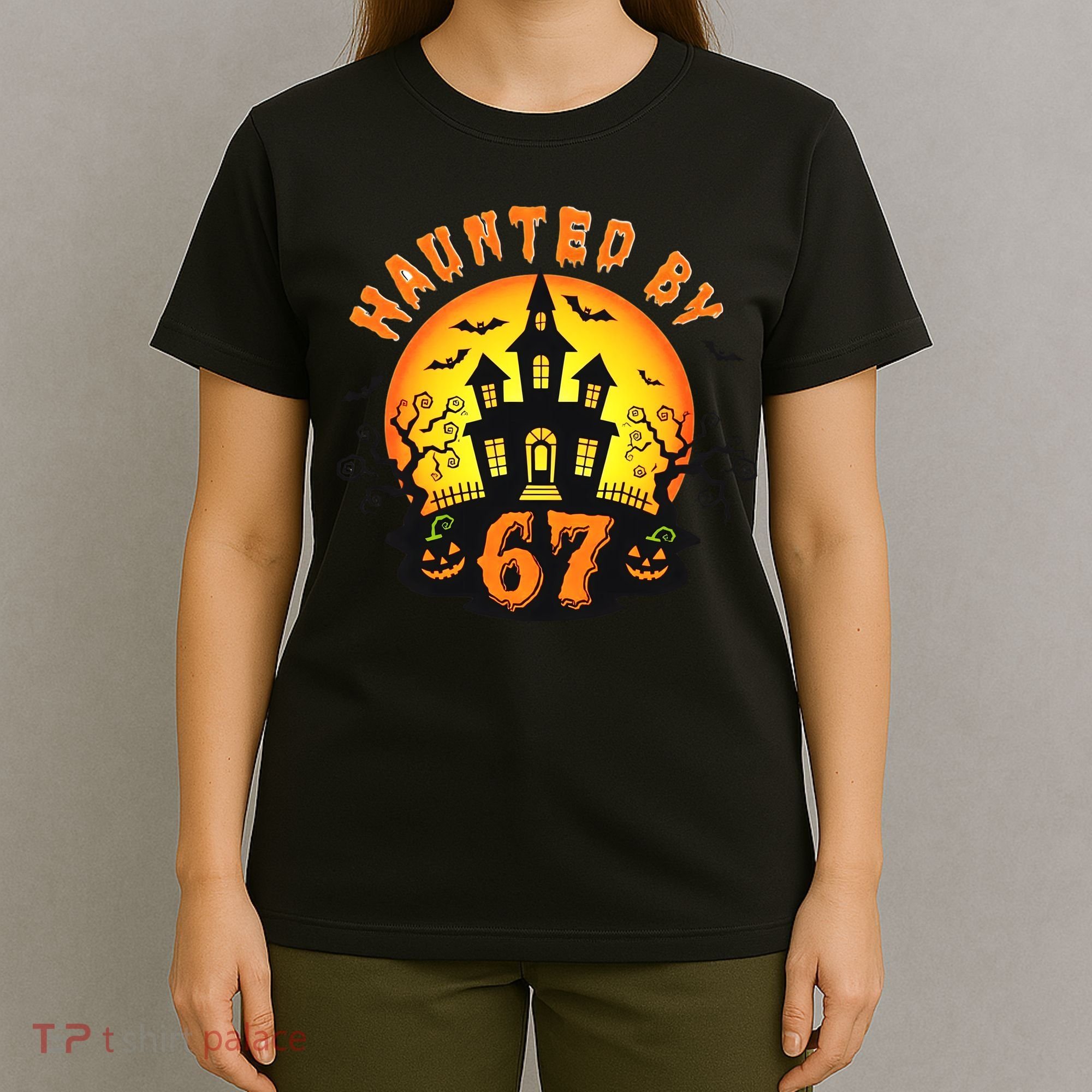 Haunted By 67 Funny Six Seven Gen Alpha Z Halloween T-Shirt