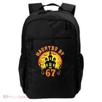 Haunted By 67 Funny Six Seven Gen Alpha Z Halloween Backpack thumb 0