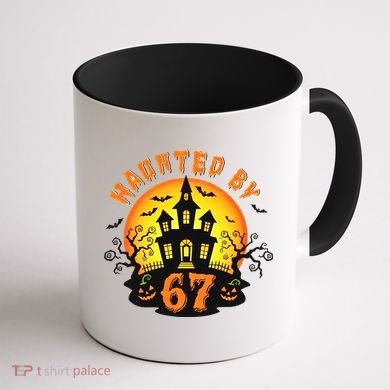 Haunted By 67 Funny Six Seven Gen Alpha Z Halloween Coffee Mug back