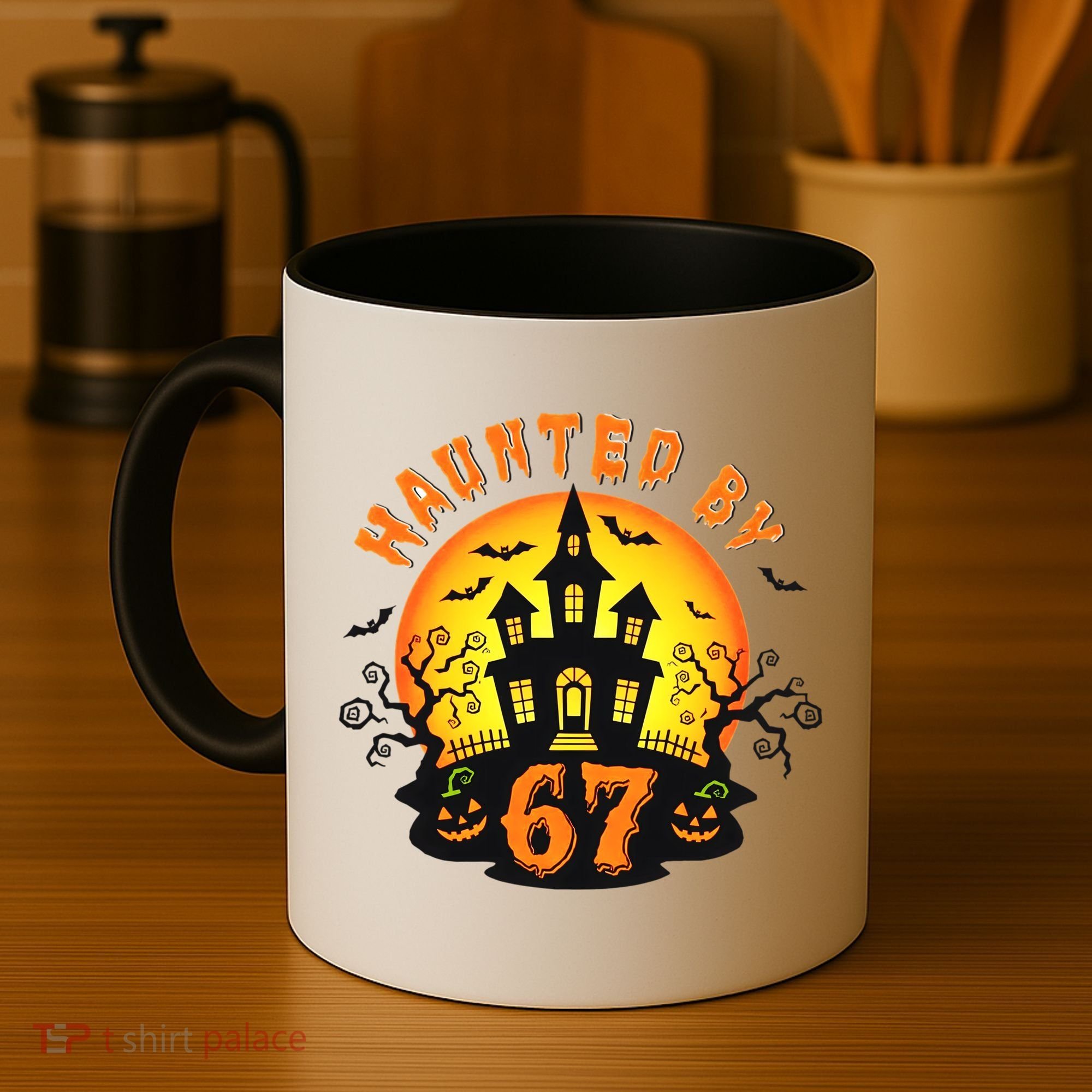 Haunted By 67 Funny Six Seven Gen Alpha Z Halloween Coffee Mug