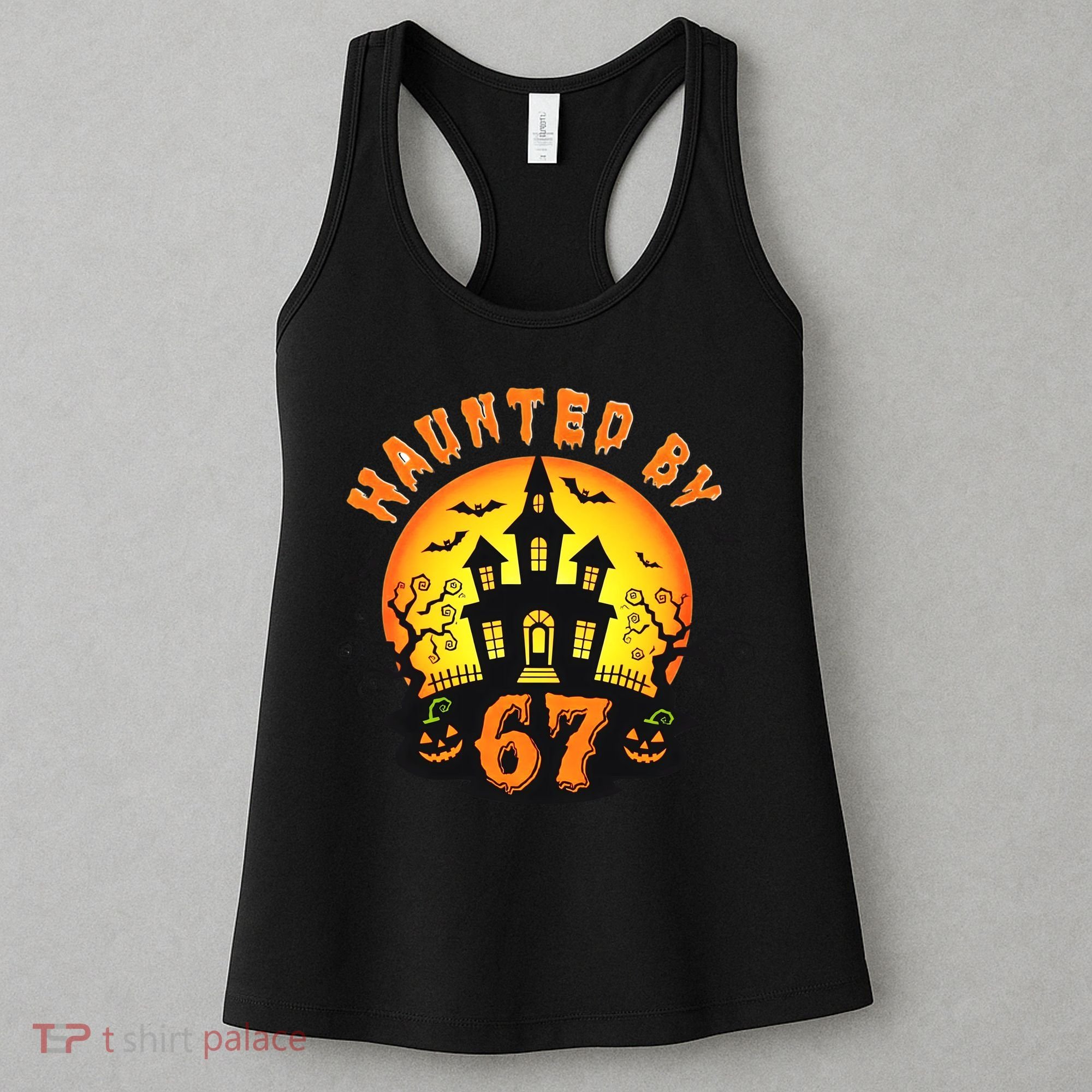 Haunted By 67 Funny Six Seven Gen Alpha Z Halloween Women's Tank Top
