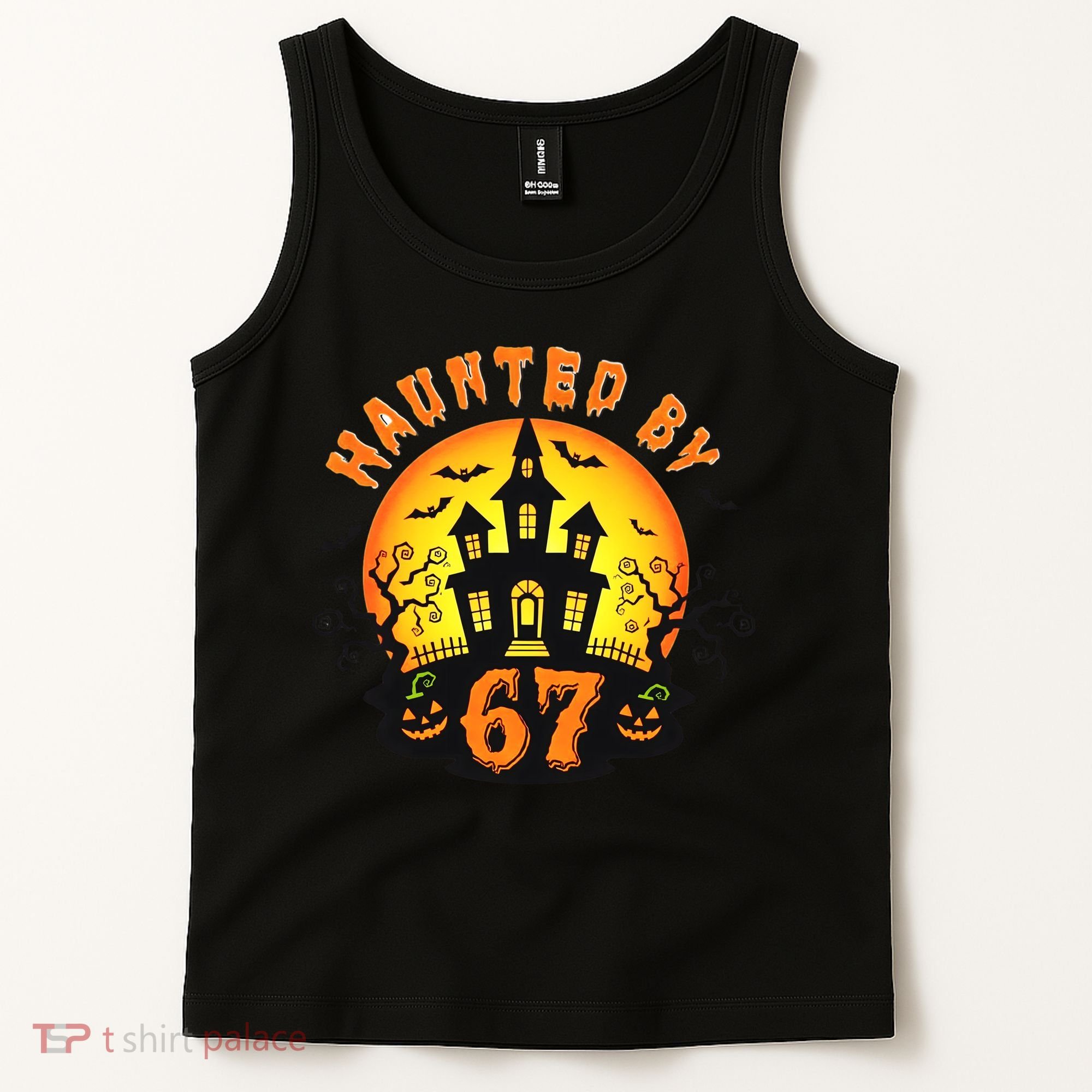 Haunted By 67 Funny Six Seven Gen Alpha Z Halloween Tank Top