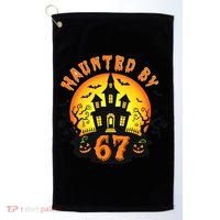Haunted By 67 Funny Six Seven Gen Alpha Z Halloween Golf Towel thumb 0