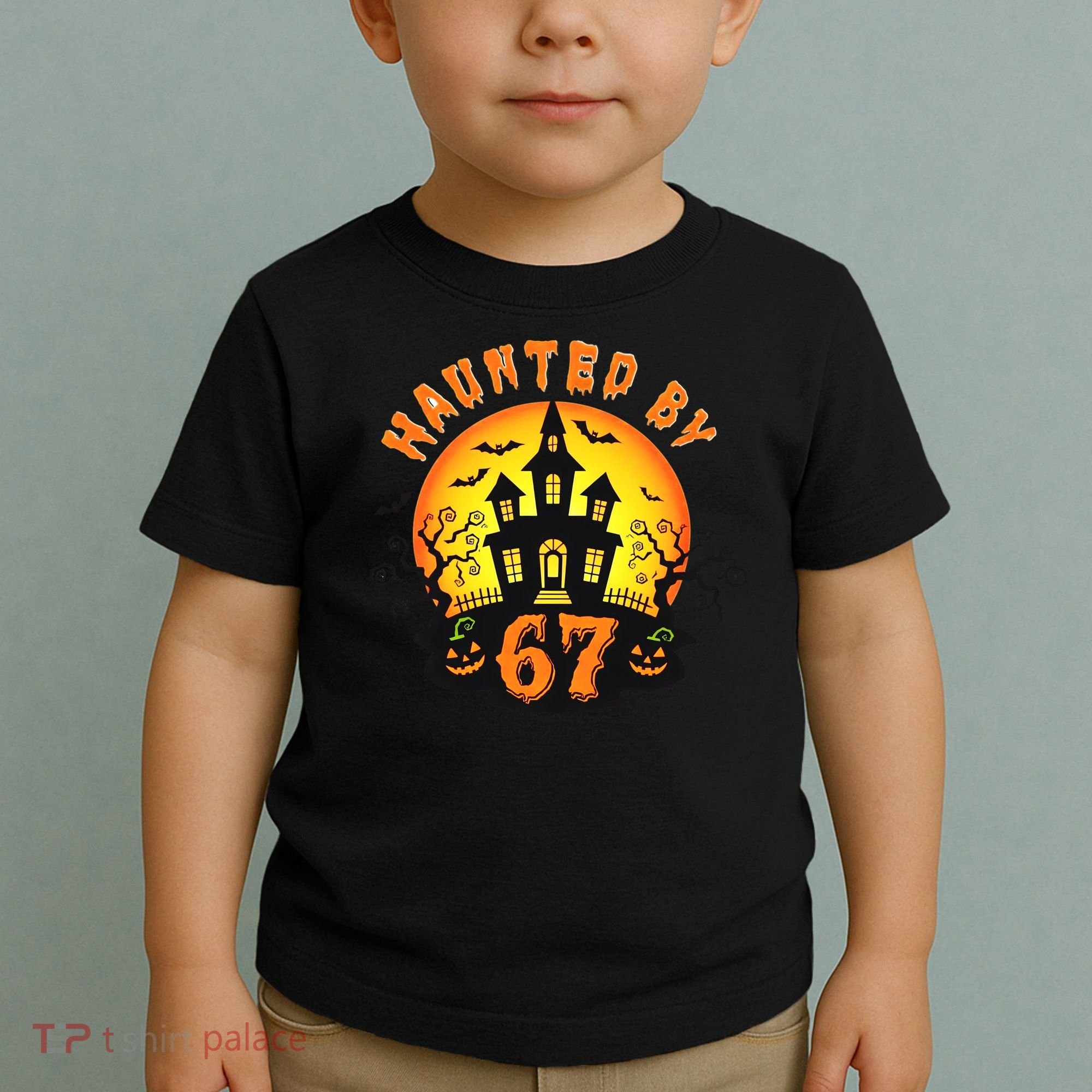 Haunted By 67 Funny Six Seven Gen Alpha Z Halloween Toddler T-Shirt