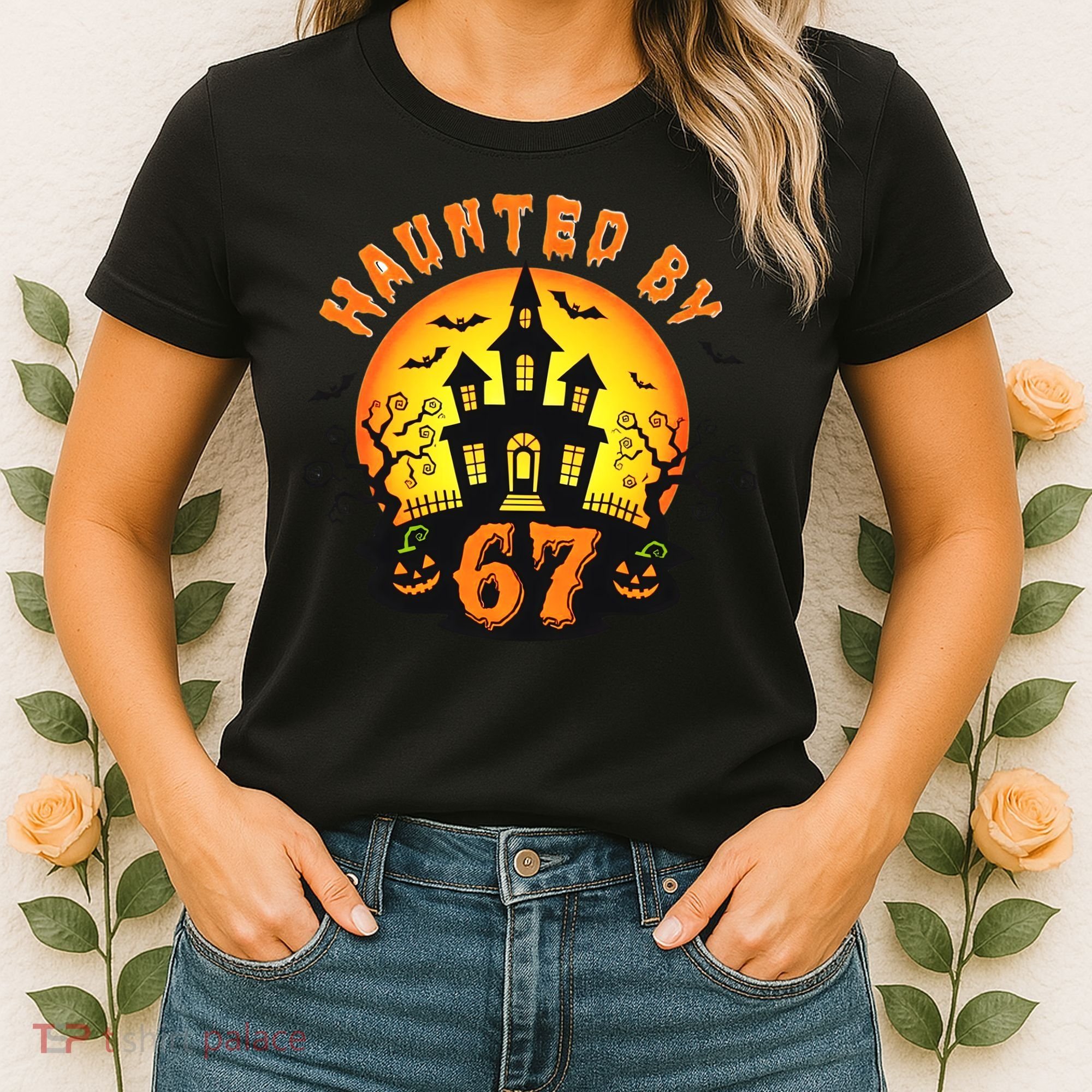 Haunted By 67 Funny Six Seven Gen Alpha Z Halloween Women's T-Shirt