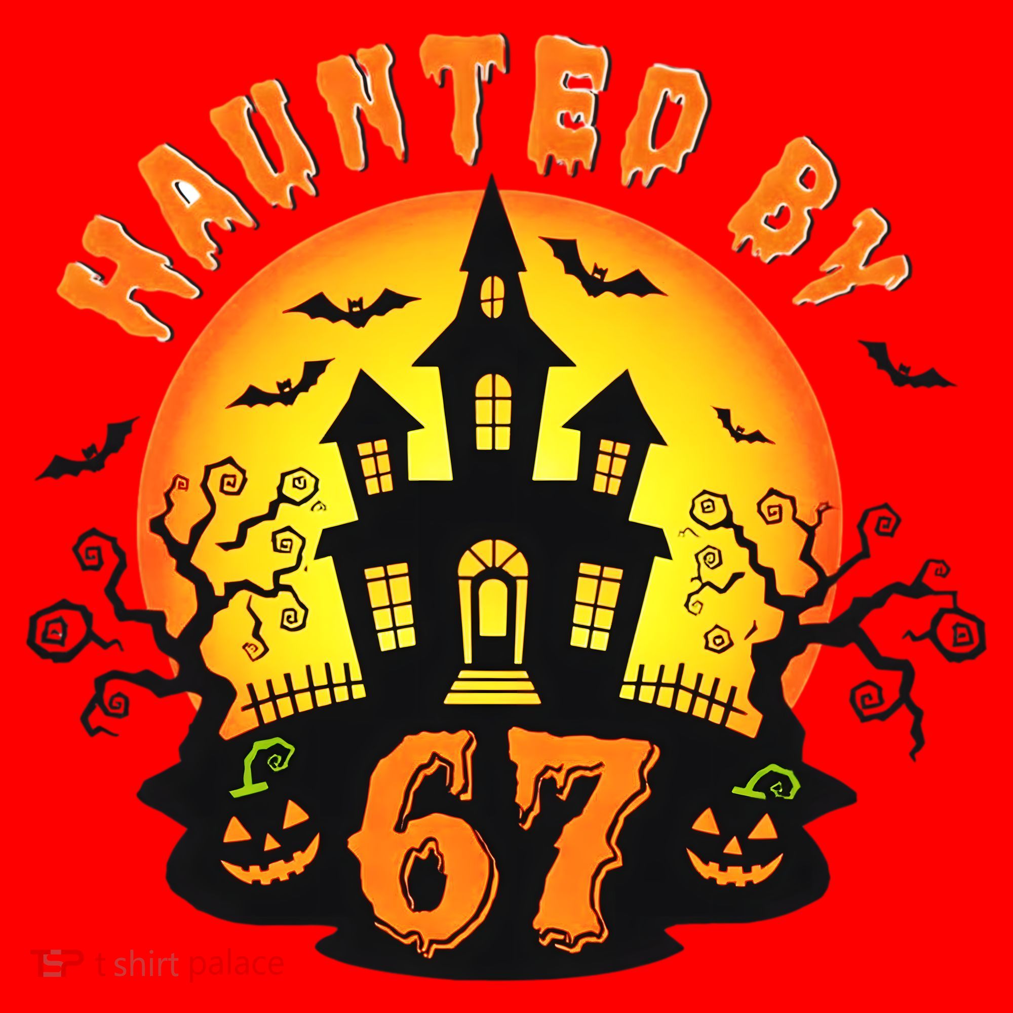 Haunted By 67 Funny Six Seven Gen Alpha Z Halloween Santa Hat