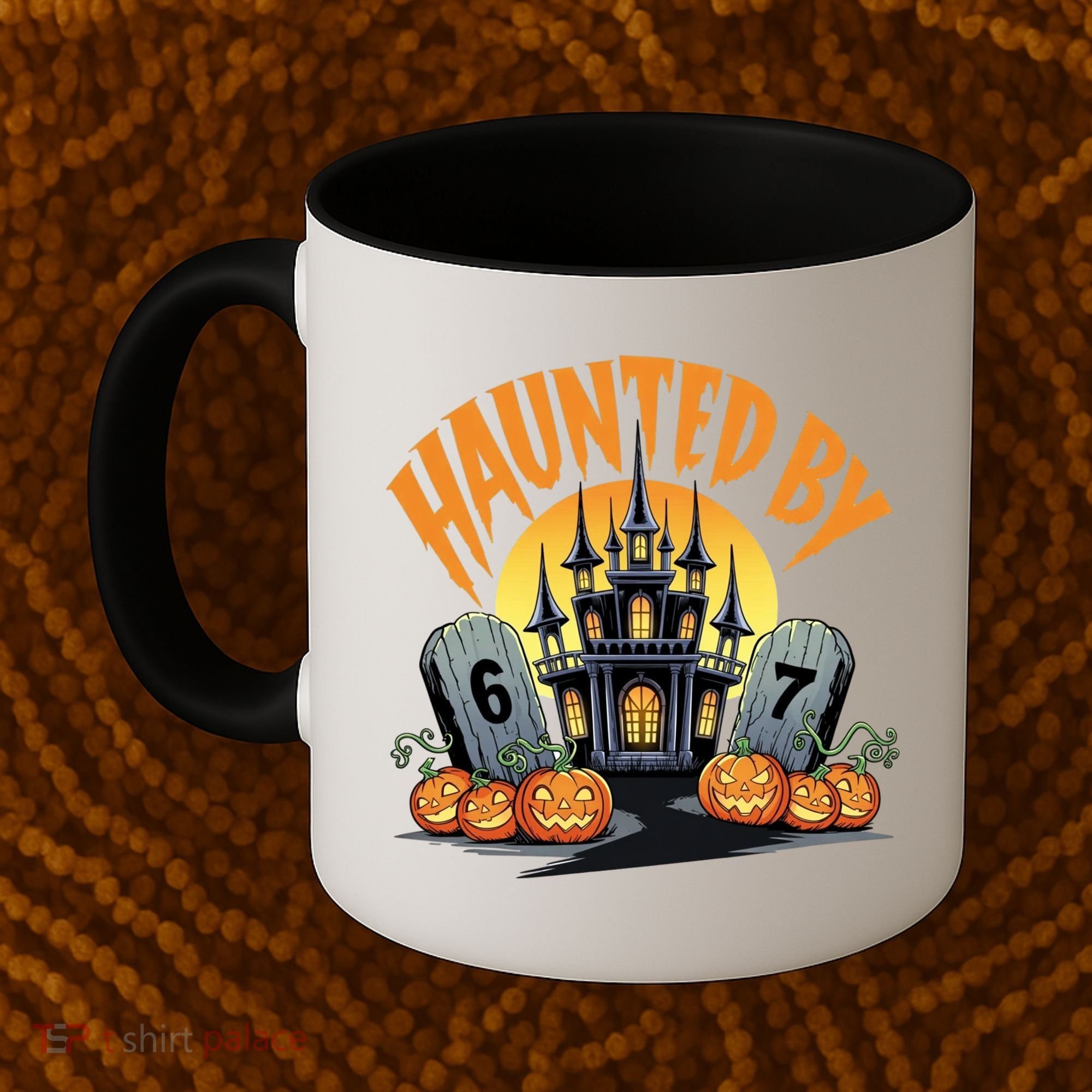 Haunted By 67 Funny Haunted By 6-7 Halloween Coffee Mug