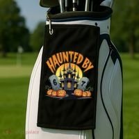 Haunted By 67 Funny Haunted By 6-7 Halloween Golf Towel thumb 2
