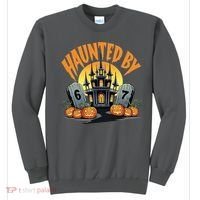 Haunted By 67 Funny Haunted By 6-7 Halloween Sweatshirt thumb 0
