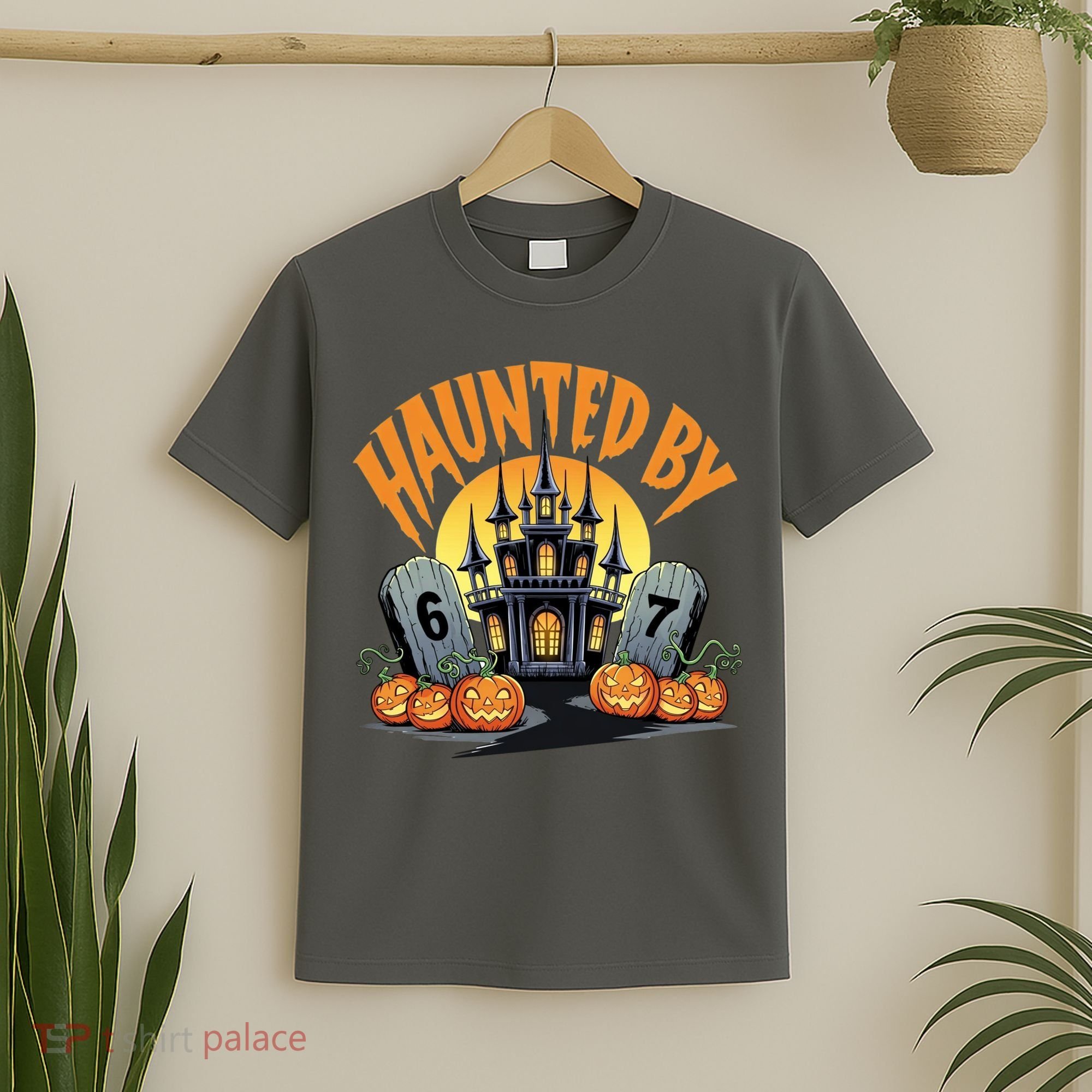 Haunted By 67 Funny Haunted By 6-7 Halloween T-Shirt