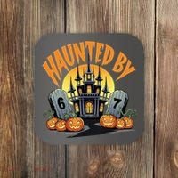 Haunted By 67 Funny Haunted By 6-7 Halloween Coaster thumb 0