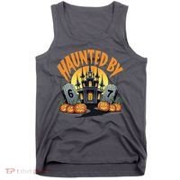 Haunted By 67 Funny Haunted By 6-7 Halloween Tank Top thumb 0