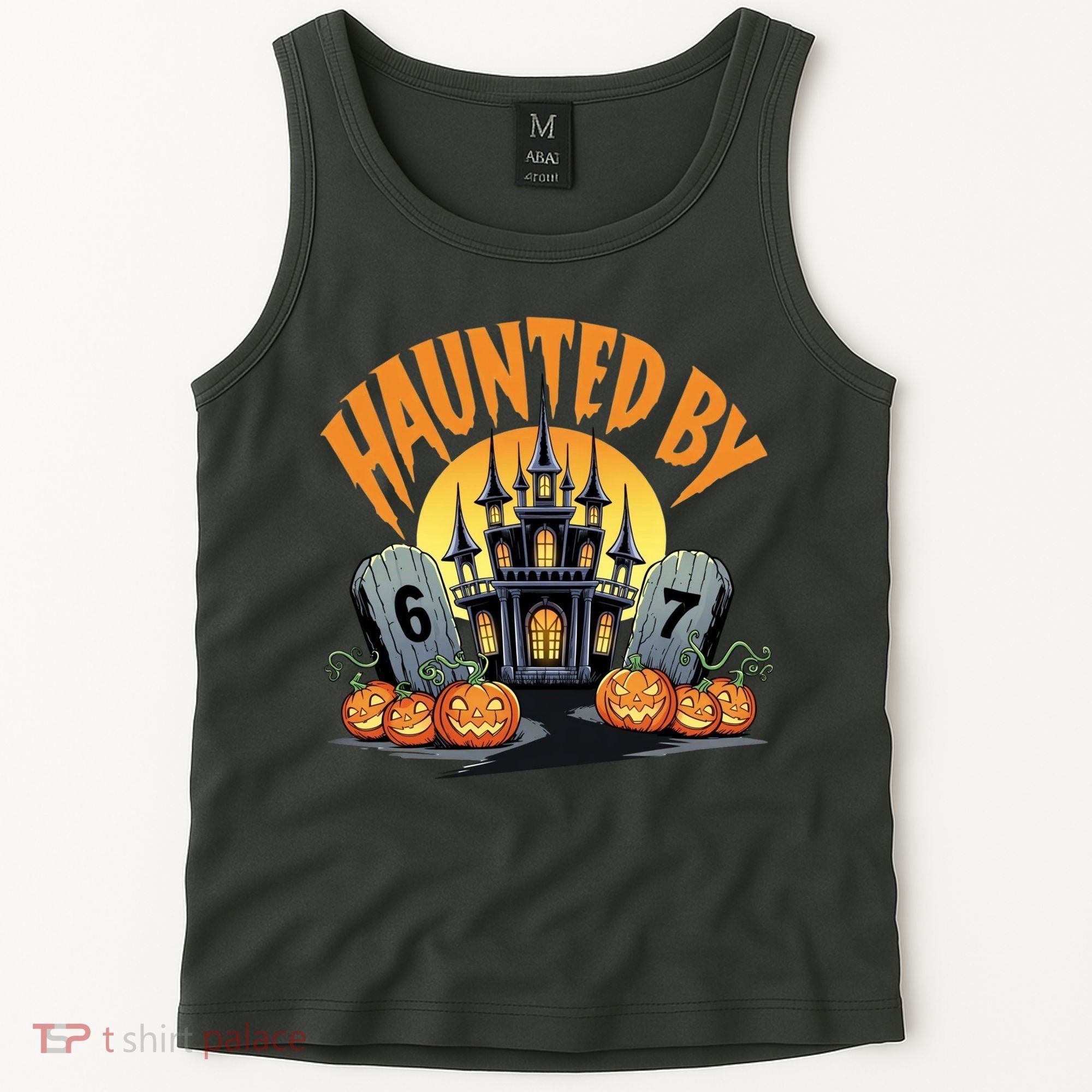 Haunted By 67 Funny Haunted By 6-7 Halloween Tank Top