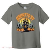 Haunted By 67 Funny Haunted By 6-7 Halloween Toddler T-Shirt thumb 0