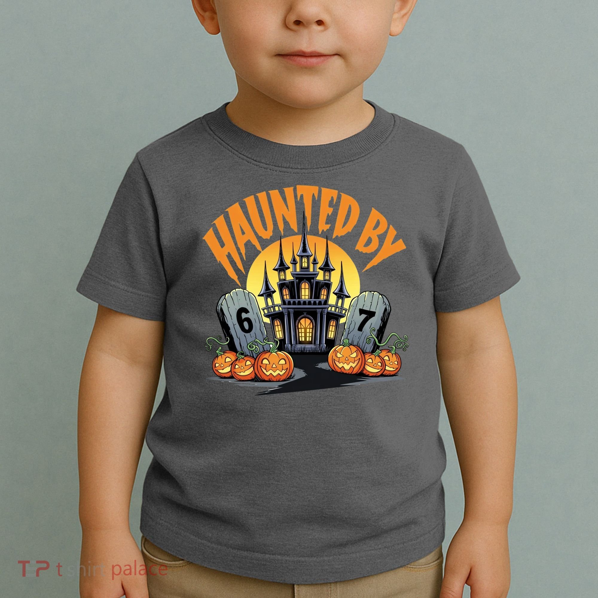 Haunted By 67 Funny Haunted By 6-7 Halloween Toddler T-Shirt