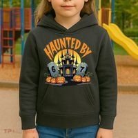 Haunted By 67 Funny Haunted By 6-7 Halloween Kids Hoodie thumb 3