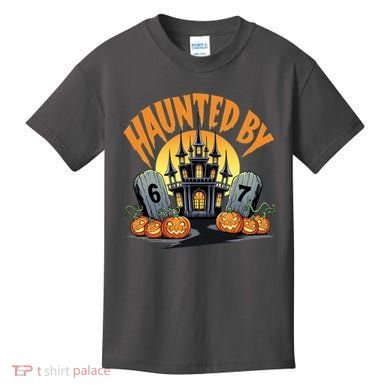 Haunted By 67 Funny Haunted By 6-7 Halloween Kids T-Shirt