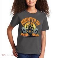 Haunted By 67 Funny Haunted By 6-7 Halloween Kids T-Shirt thumb 2