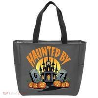Haunted By 67 Funny Haunted By 6-7 Halloween Tote Bag thumb 0