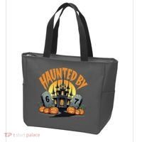 Haunted By 67 Funny Haunted By 6-7 Halloween Tote Bag thumb 3