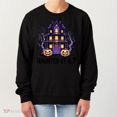 Haunted By 67 Halloween 6-7 Meme Spooky Costume Women's Sweatshirt