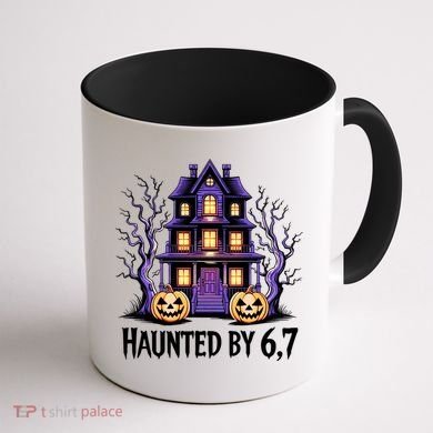 Haunted By 67 Halloween 6-7 Meme Spooky Costume Coffee Mug back
