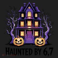 Haunted By 67 Halloween 6-7 Meme Spooky Costume Beanie thumb 2