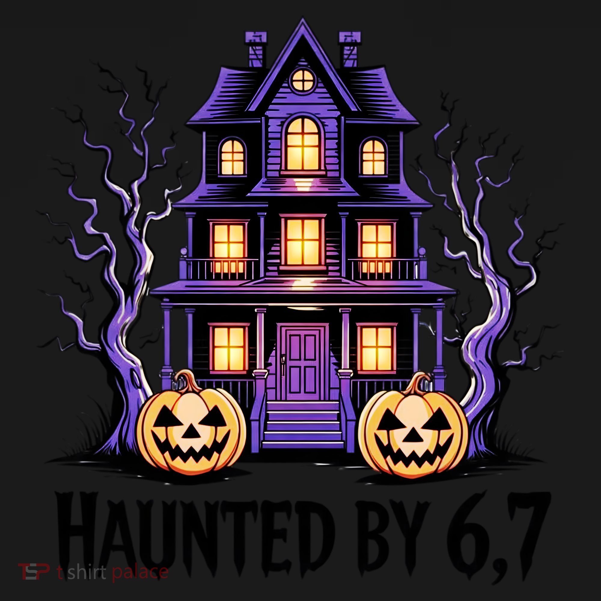 Haunted By 67 Halloween 6-7 Meme Spooky Costume Women's Tank Top