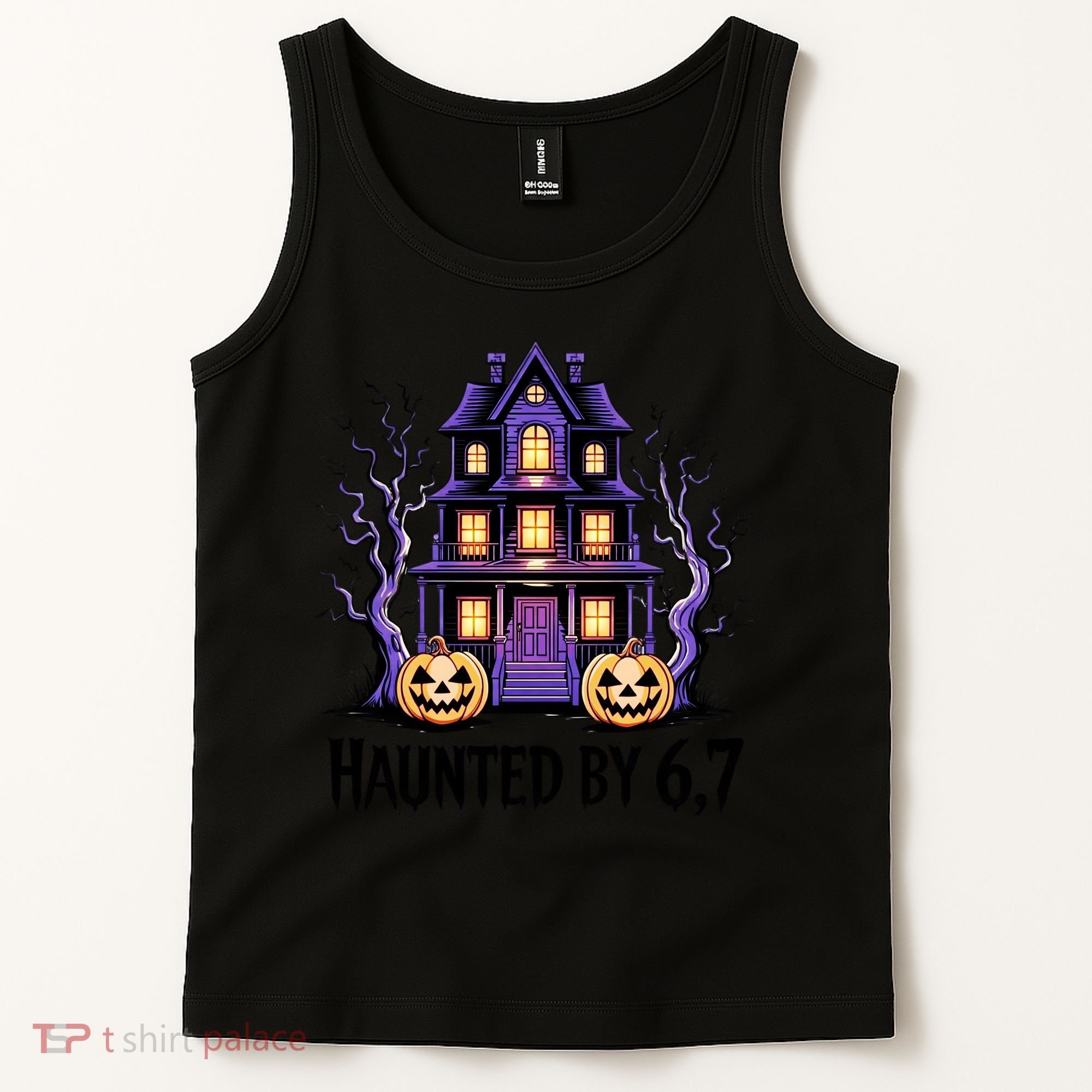 Haunted By 67 Halloween 6-7 Meme Spooky Costume Tank Top