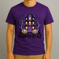 Haunted By 67 Halloween 6-7 Meme Spooky Costume T-Shirt thumb 3