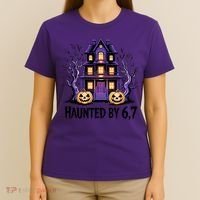 Haunted By 67 Halloween 6-7 Meme Spooky Costume T-Shirt thumb 4