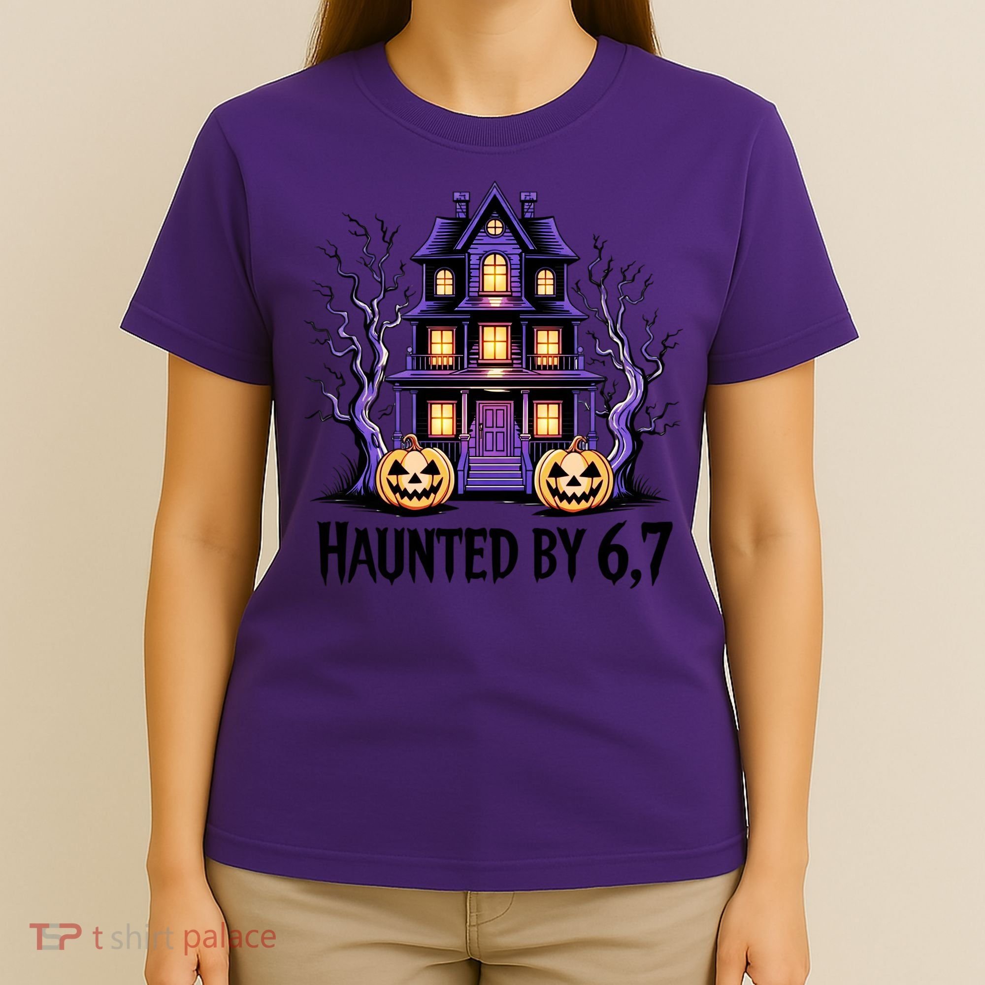 Haunted By 67 Halloween 6-7 Meme Spooky Costume T-Shirt
