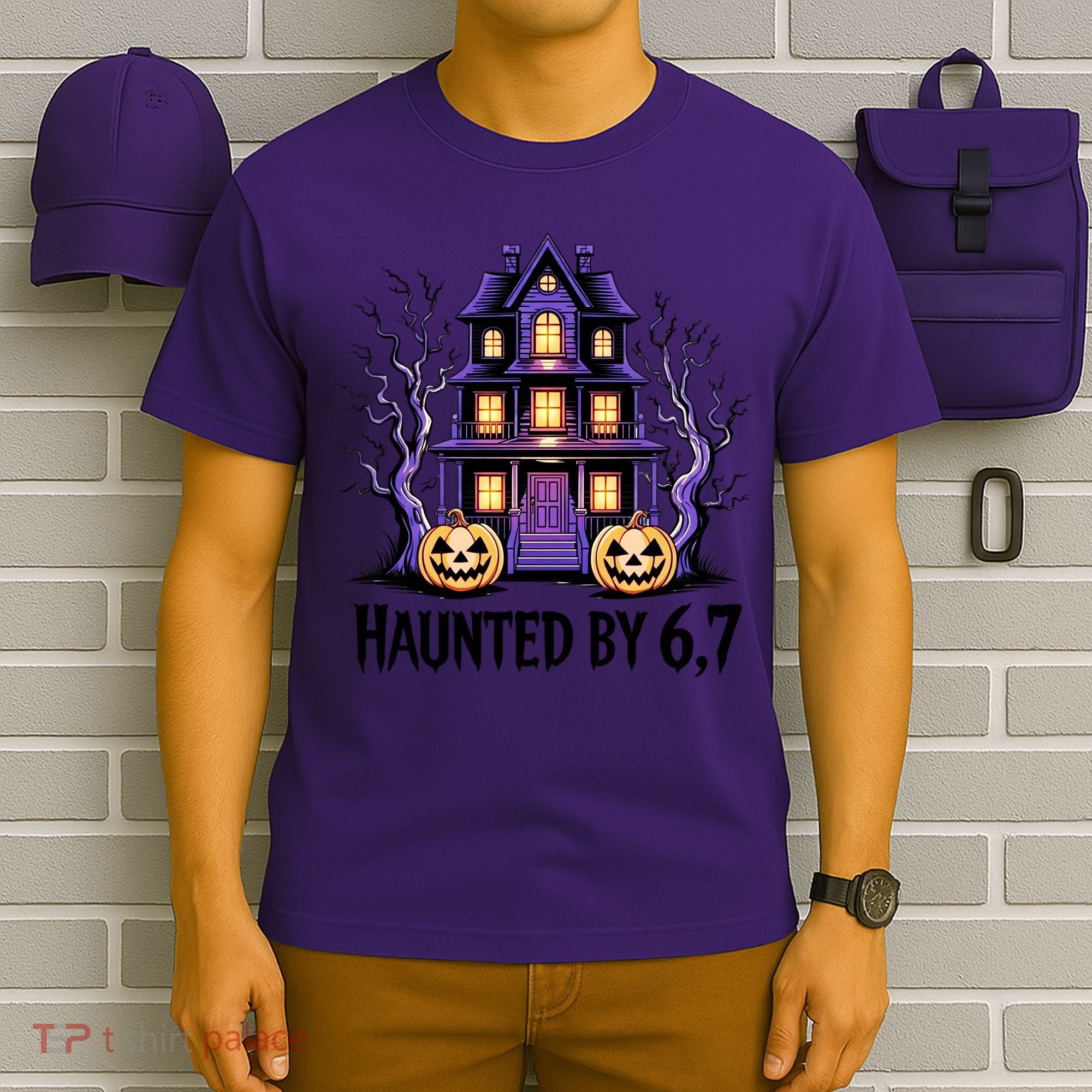 Haunted By 67 Halloween 6-7 Meme Spooky Costume T-Shirt