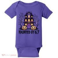 Haunted By 67 Halloween 6-7 Meme Spooky Costume Baby Bodysuit thumb 0