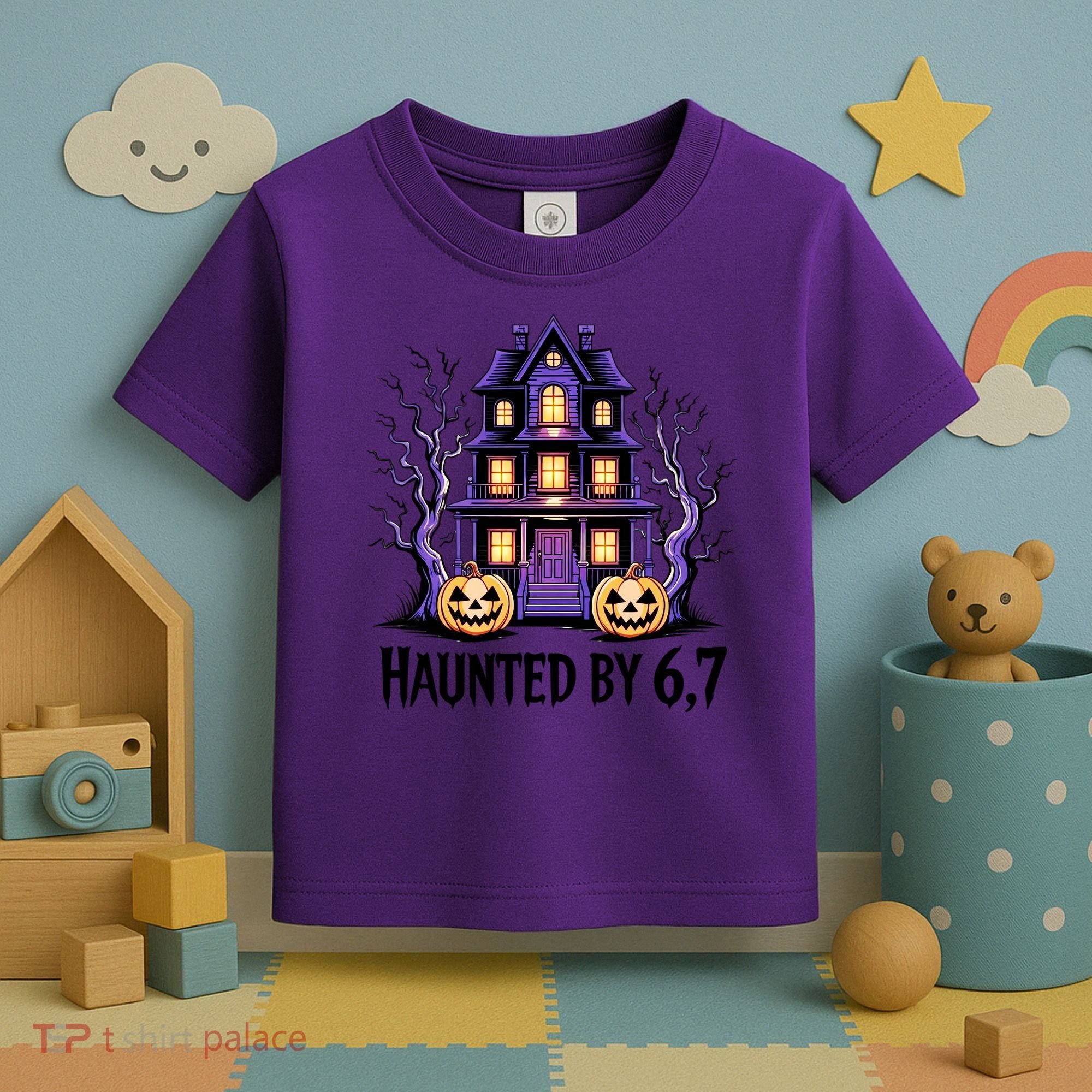 Haunted By 67 Halloween 6-7 Meme Spooky Costume Toddler T-Shirt